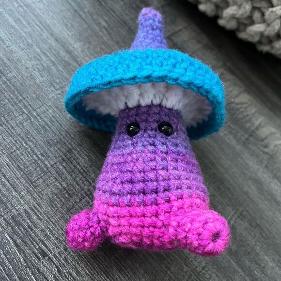 Handmade Crochet Mushroom Stuffy - Picture 6 of 9